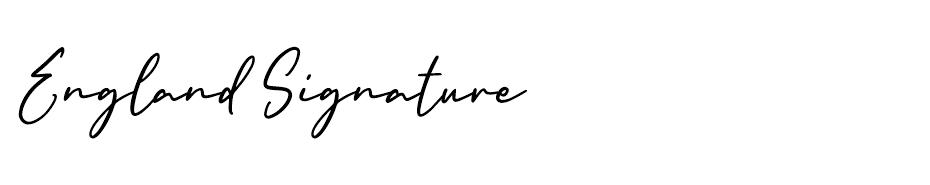 England Signature font